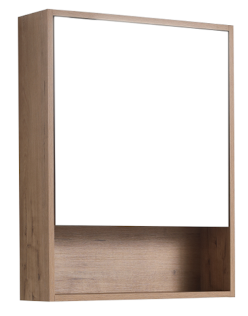 E+NT Y1055BO PVC Mirror Cabinet (Beige Oak)