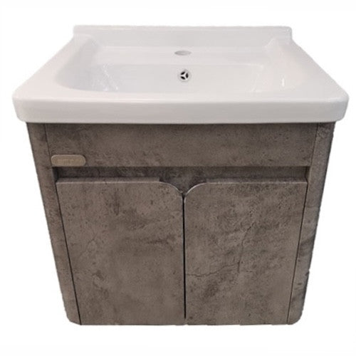 E+NT LD-3121 50cm Stainless Steel Basin Cabinet Grey Marble
