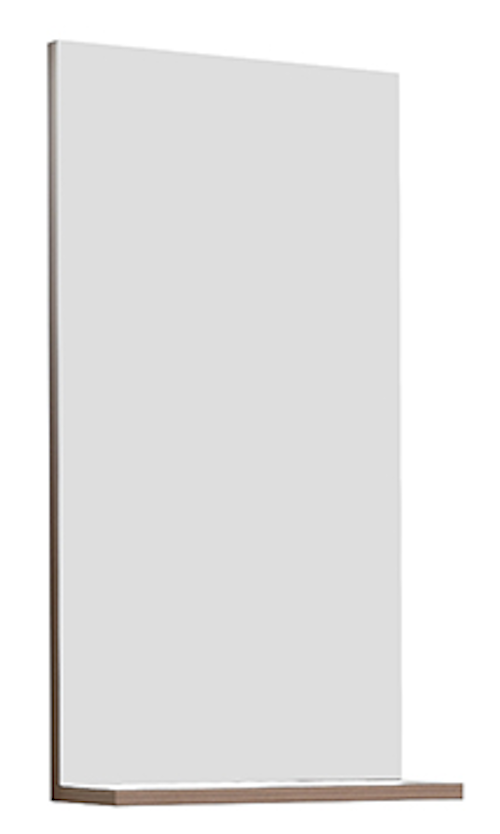 E+NT Y3870 P.WN PVC Mirror with Shelf (P.Brown Walnut)