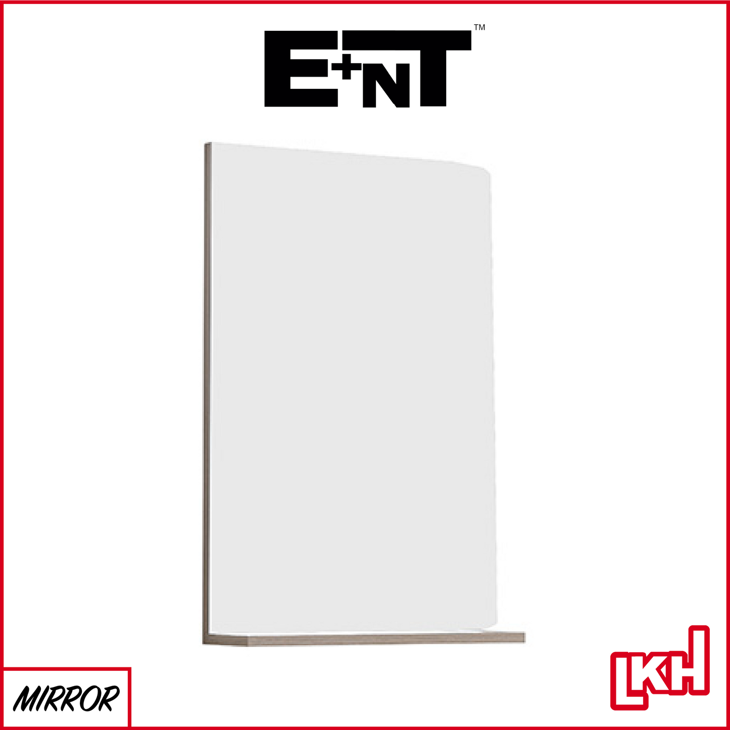E+NT Y3870 P.WN PVC Mirror with Shelf (P.Brown Walnut)