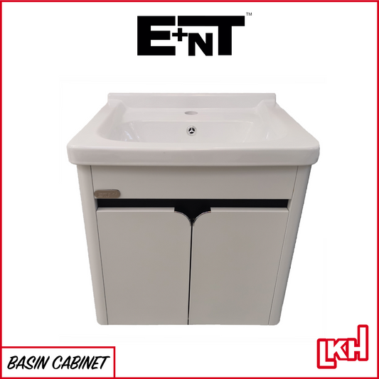 E+NT LD-3121 50cm Stainless Steel Basin Cabinet (White)