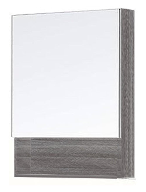 E+NT Y1055GW PVC Mirror Cabinet (Grey Wood Grain)