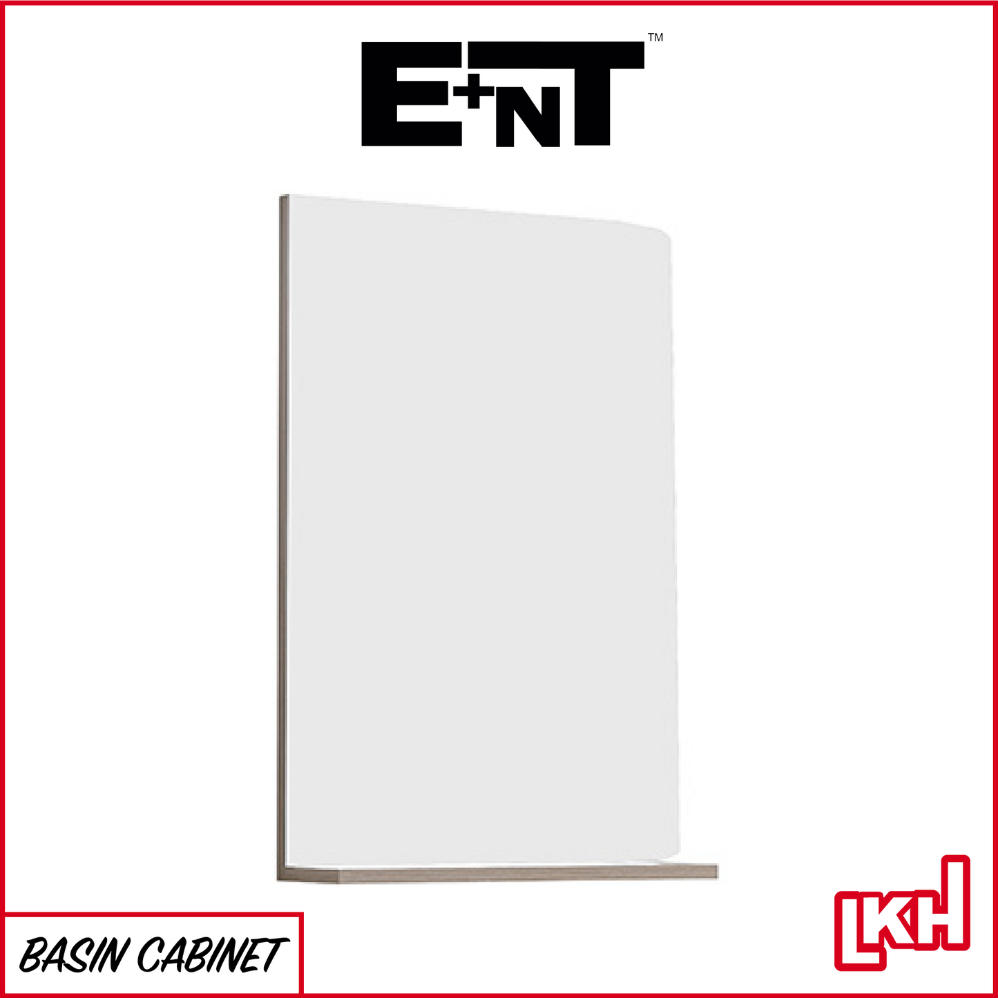 E+NT Y3870BO PVC Mirror with Shelf (Beige Oak)