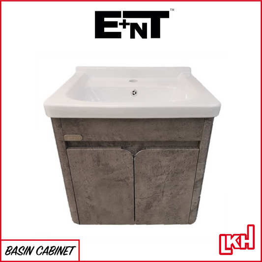 E+NT LD-3121 50cm Stainless Steel Basin Cabinet (Grey Marble)