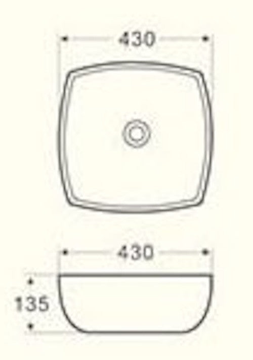 E+NT Counter Top Basin E-2076
