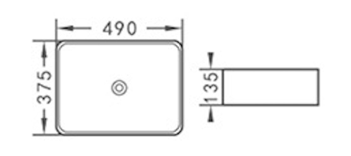 E+NT Counter Top Basin E-2074