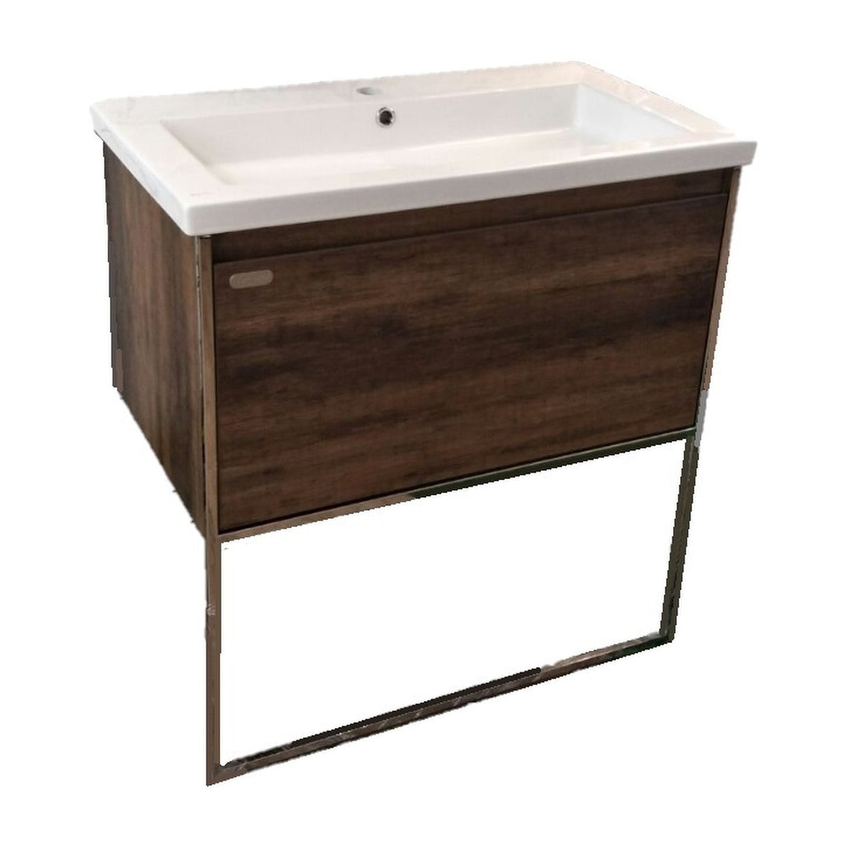 E+NT 094-800 80cm Basin Cabinet Set, Dark Walnut