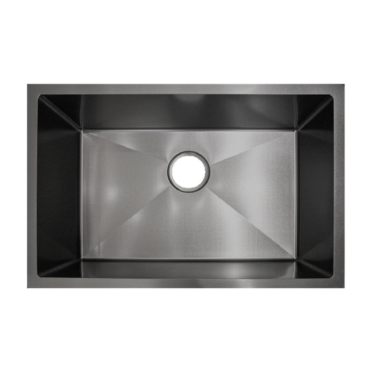 E+NT Undermount Single Bowl Sink 7245, Black