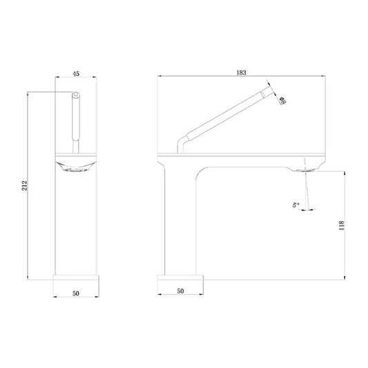 ent Cool Basin Mixer 81520 dimensions