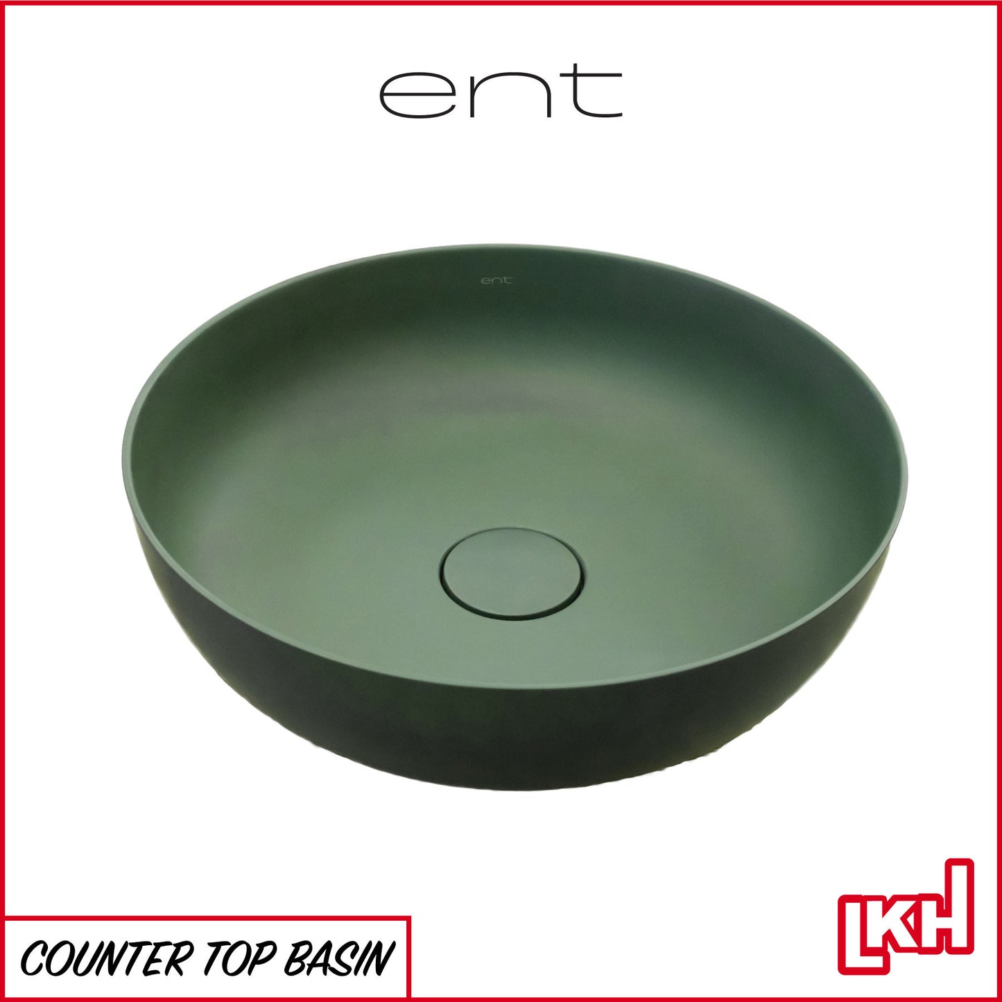 ent Signature Series Counter Top Basin #B2 Matte Chrome Green