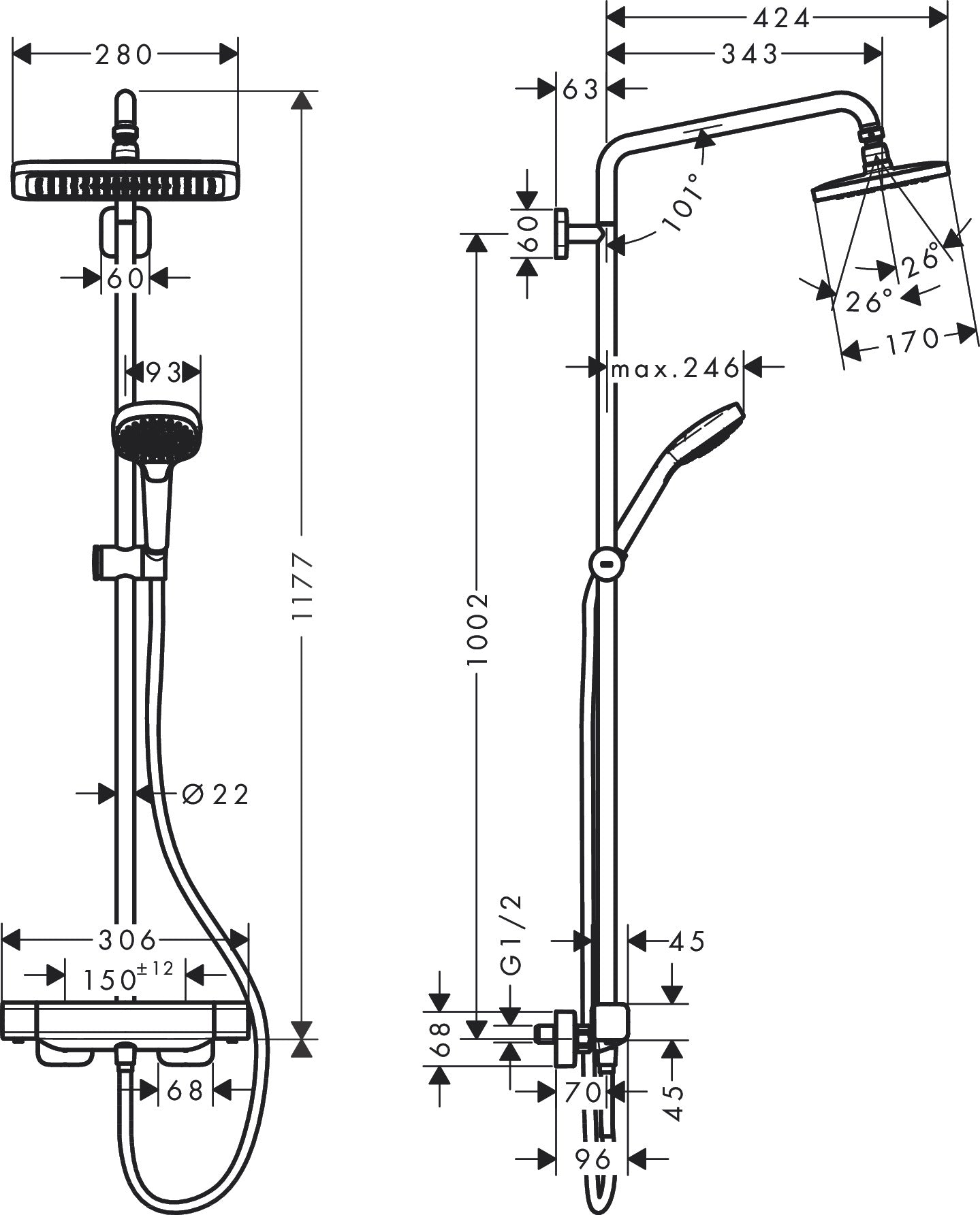 hansgrohe-rainshower-croma-e-26084349-dimensions