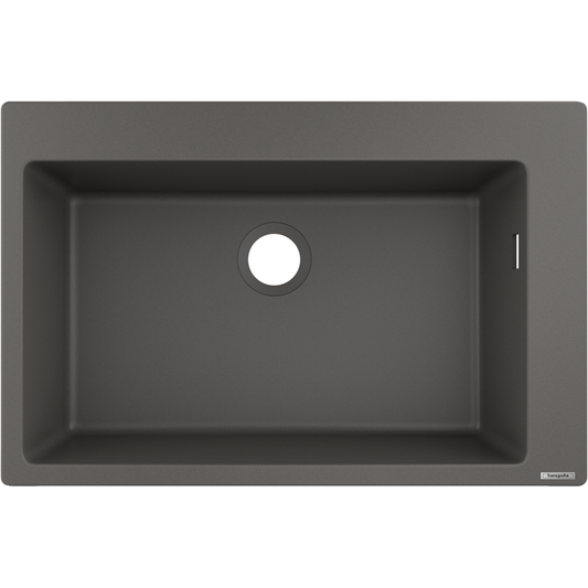 Hansgrohe S51 S510-F660 Built-in Granite Kitchen Sink 660 Stone Grey