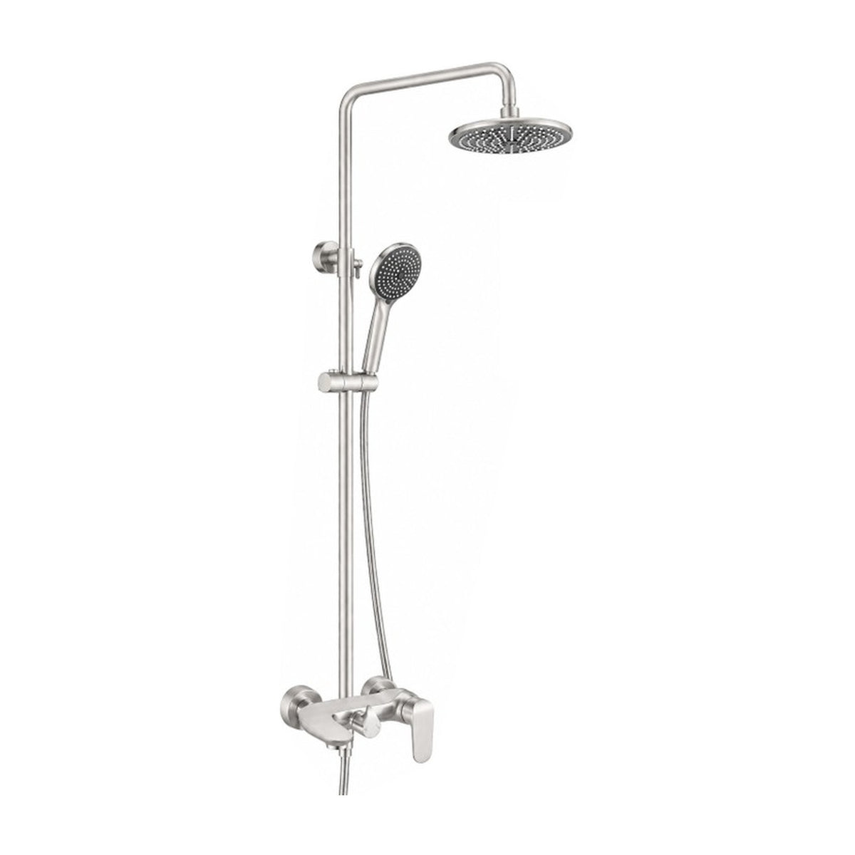 NOUS 3-Way Rainshower Set 1308, Brushed Nickel