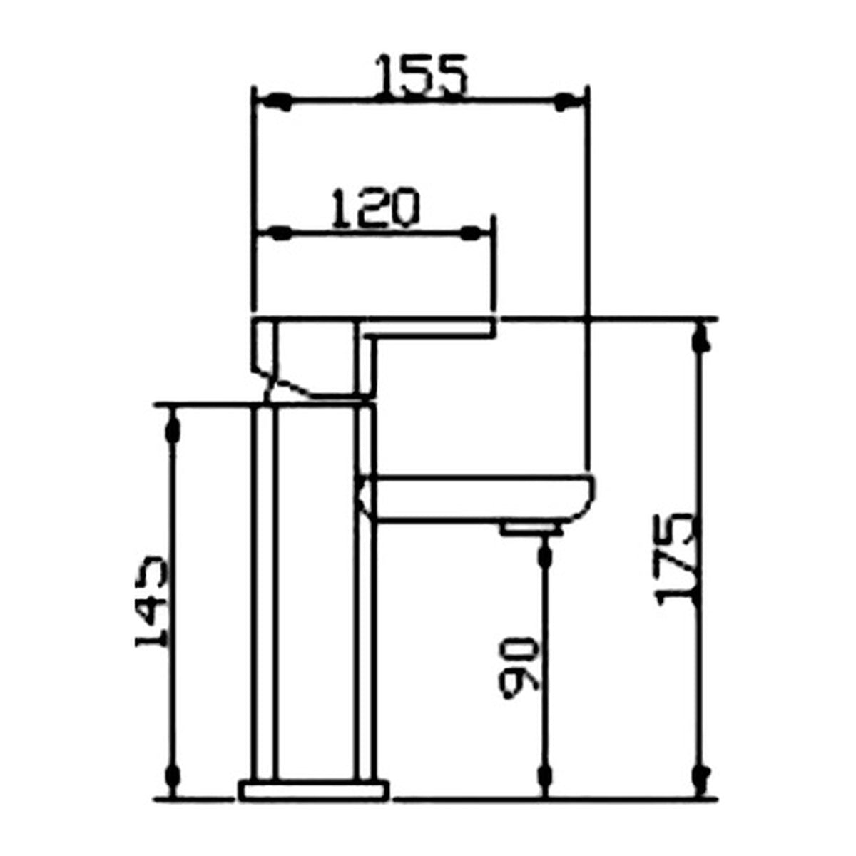 NOUS Basin Mixer 4002 dimensions