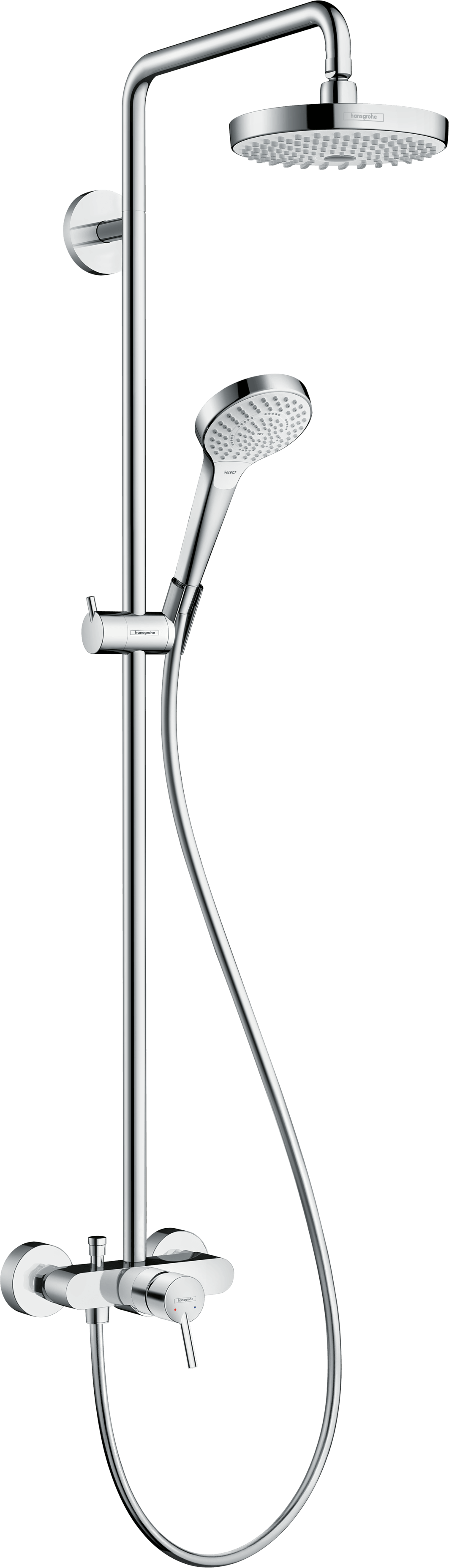 hansgrohe showerpipe rain shower set 27255400