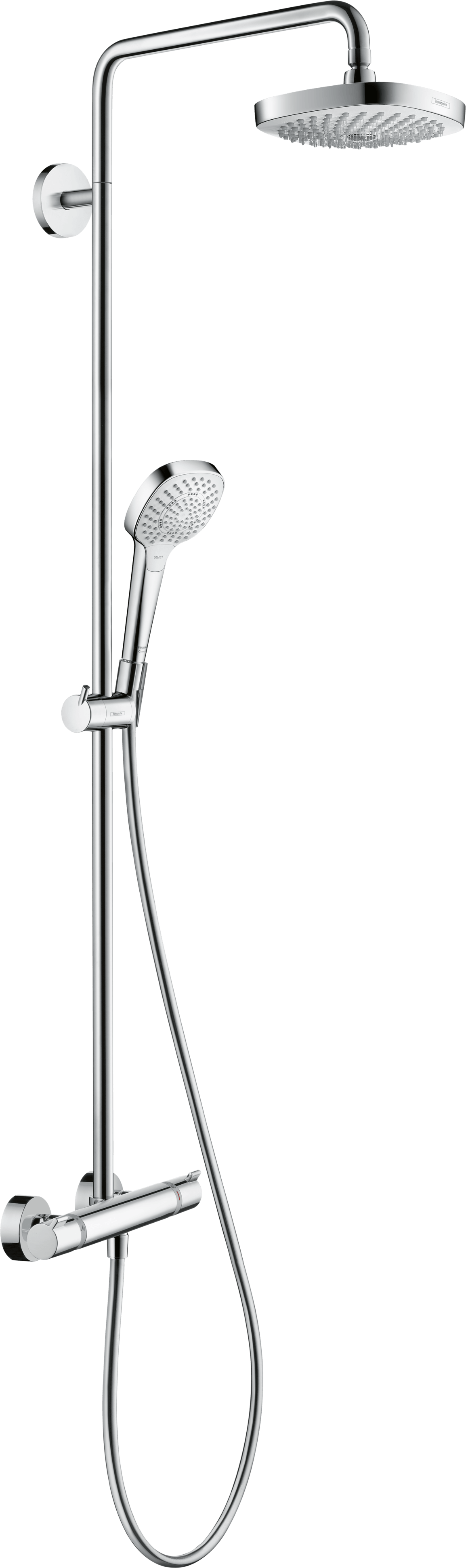 hansgrohe thermostatic showerpipe rainshower set 26150409