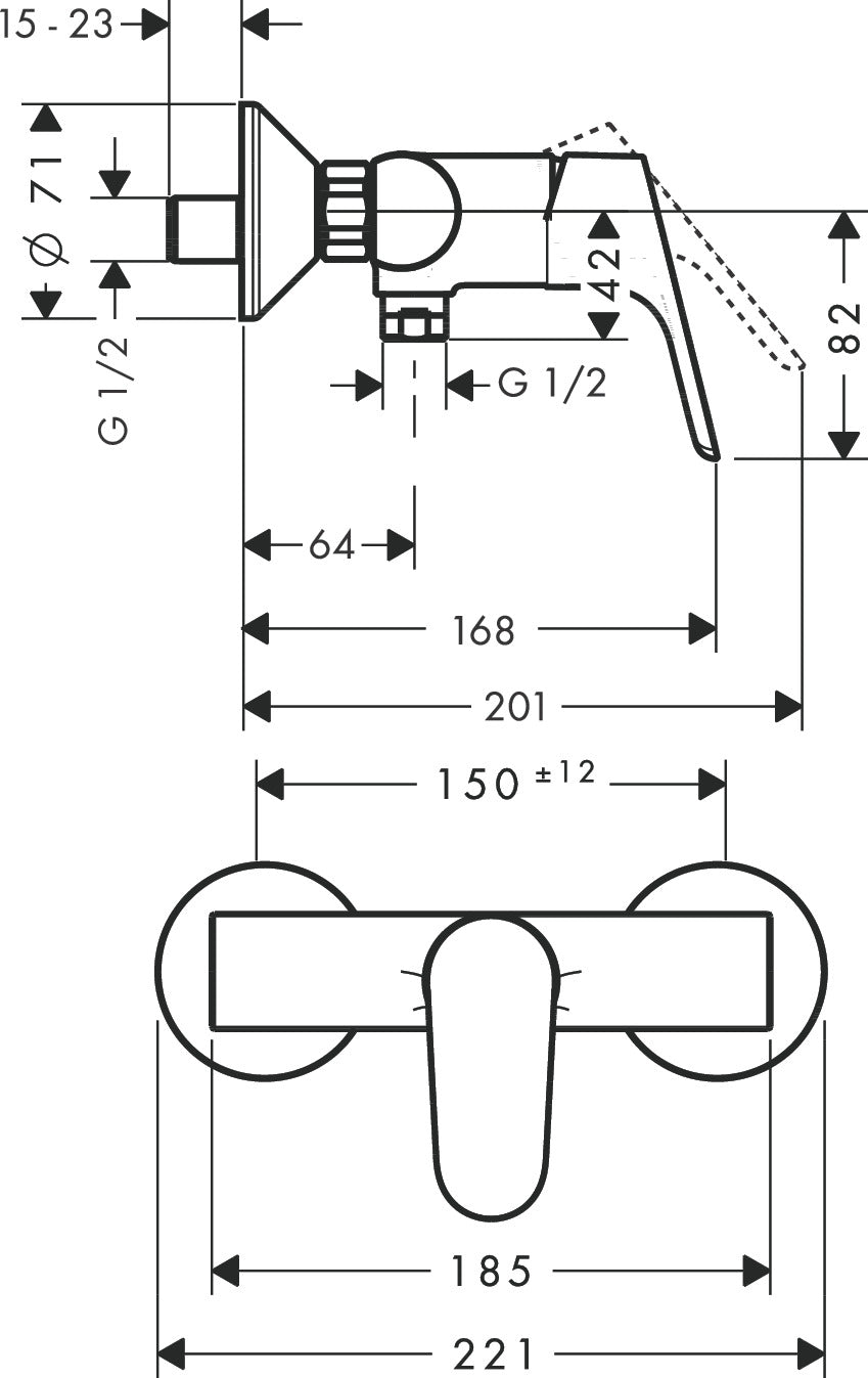Hansgrohe Focus Single Lever Shower Mixer 31924009