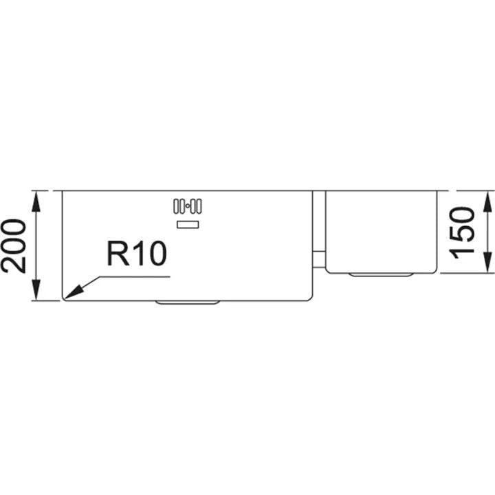 franke PZX 160-45 kitchen sink dimension