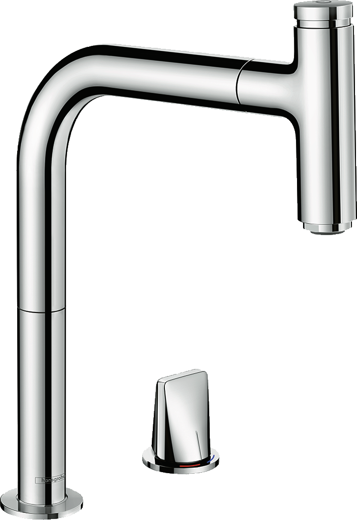 hansgrohe sink mixer with pull out spray