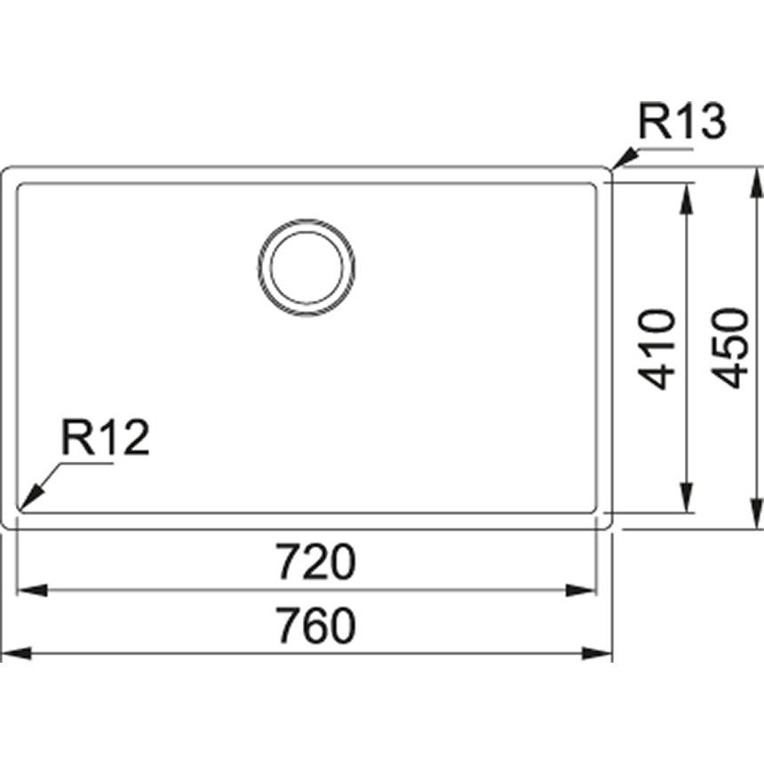franke stainless steel kitchen sink dimensions