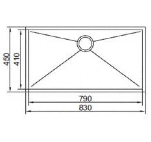 franke PZX 110-79 kitchen sink dimension
