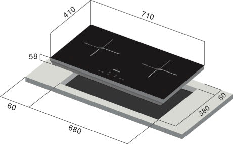 Rinnai 2 Zone Induction Hob RB-7012H