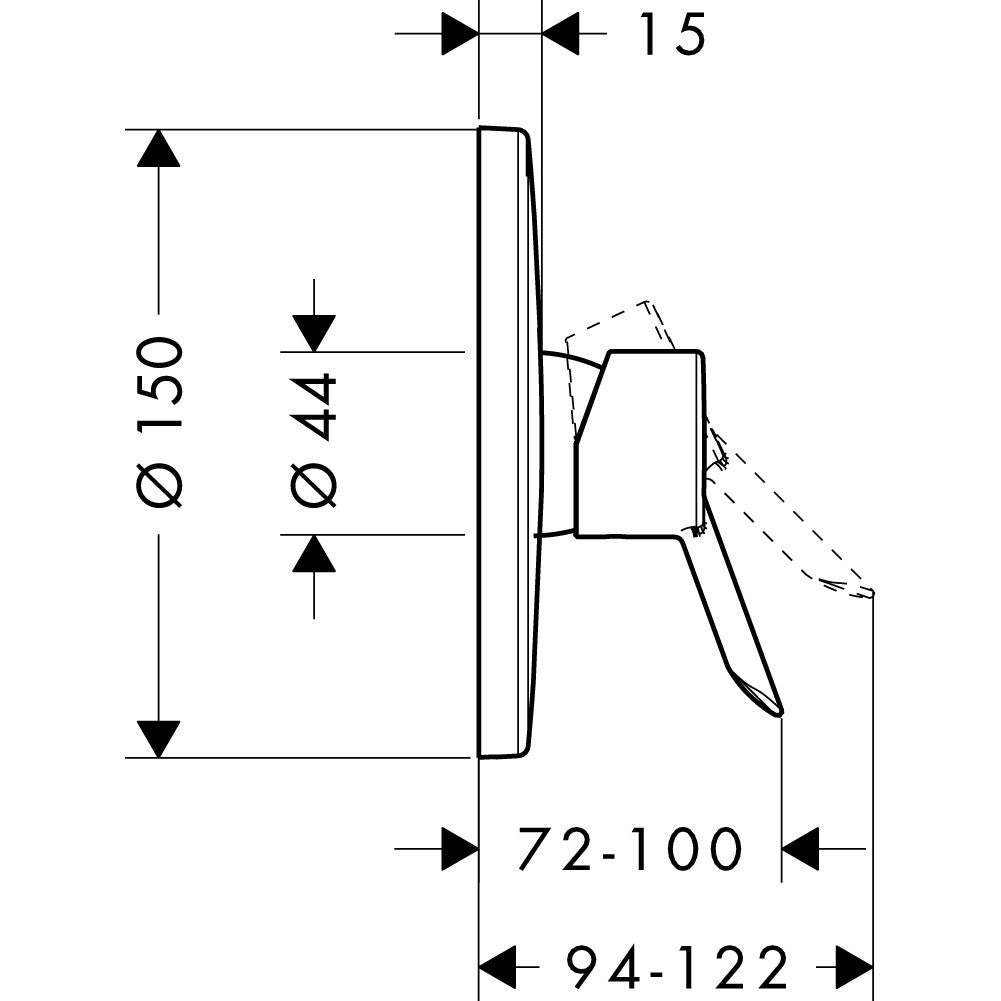 Hansgrohe Focus Single Lever Shower Mixer Concealed 31763000