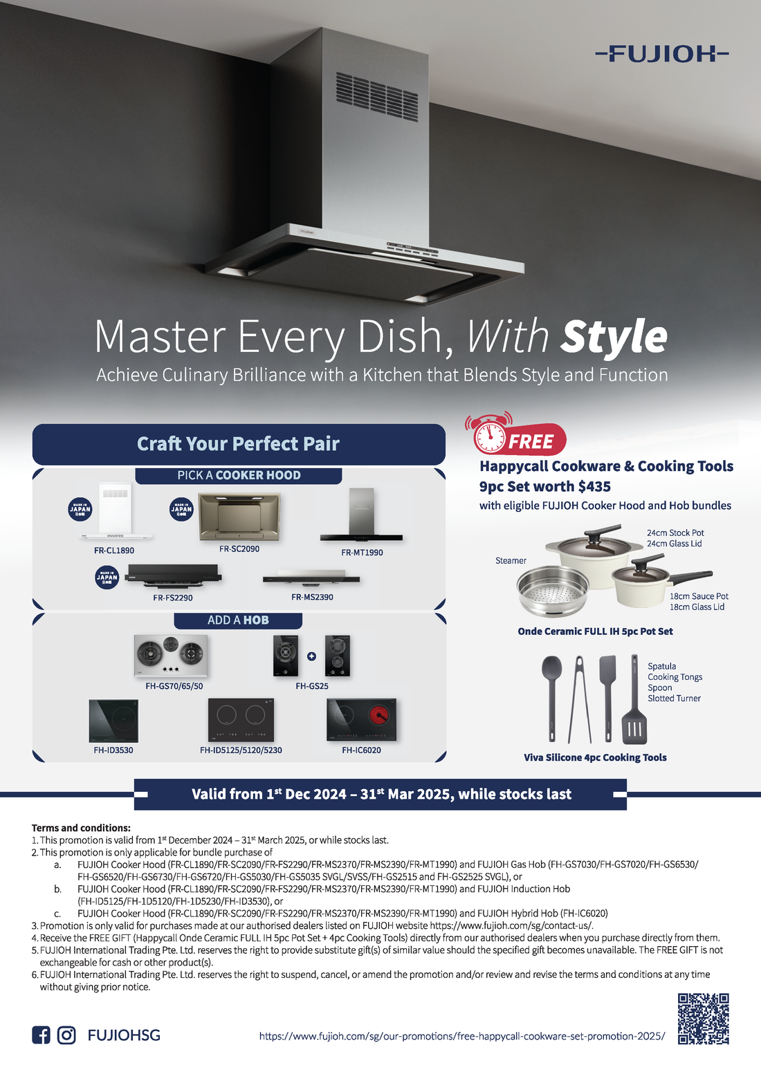 Master Every Dish with FUJIOH – FREE HAPPYCALL SET