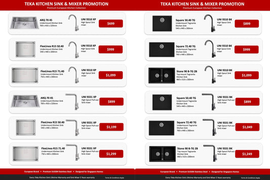 TEKA Kitchen Sink & Mixer Collection - Up to $400 Off Bundles