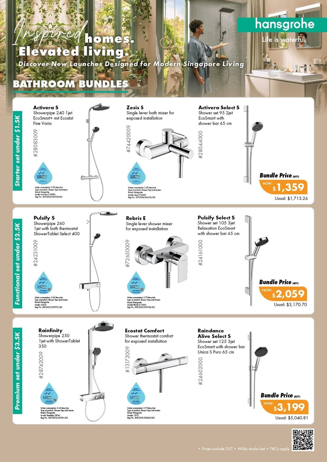 Hansgrohe Reno Campaign 2026 bathroom bundles
