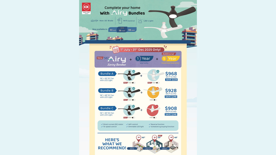 Complete your home with KDK Airy Bundles!