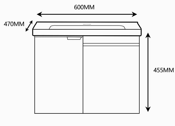 E+NT 1120-60BC Stainless Steel Basin Cabinet