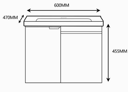 E+NT 1120-60BC Stainless Steel Basin Cabinet