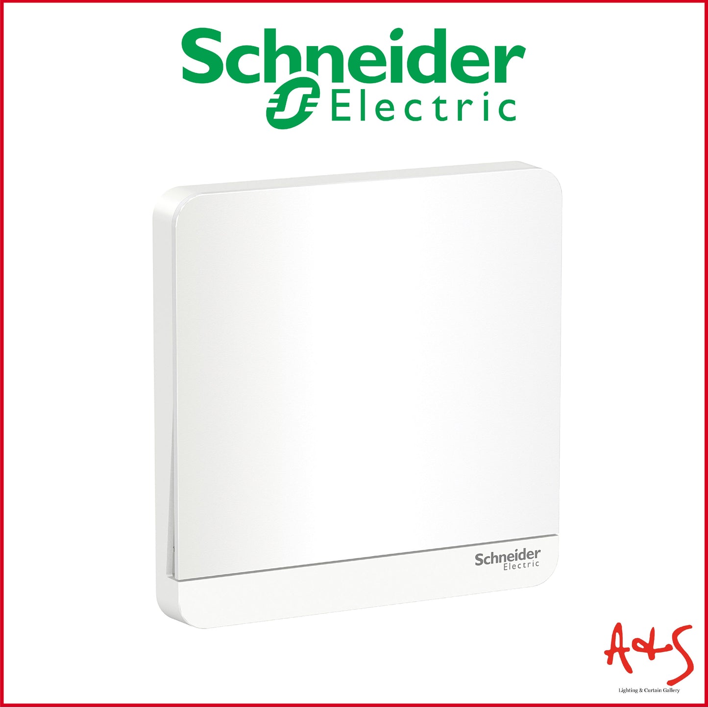 Schneider AvatarOn Light Switch with LED Indicator White/Dark Wood/Dark Grey/Wine Gold/Gold Hairline