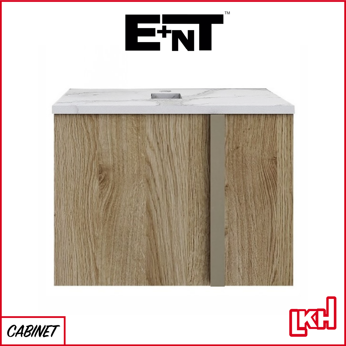 E+NT LD-Y01 60cm Stainless Steel Cabinet with Table Top (Wood Design)