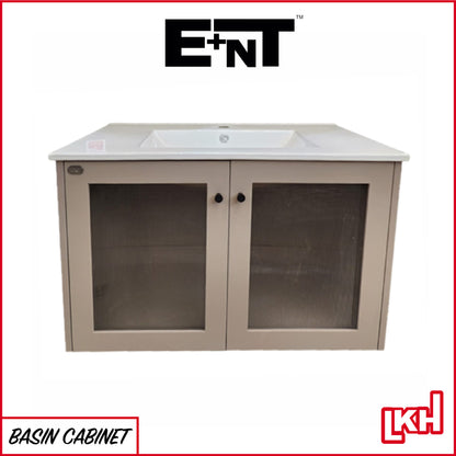 E+NT Y80BC-KHAKI 80cm PVC Basin Cabinet (Khaki)