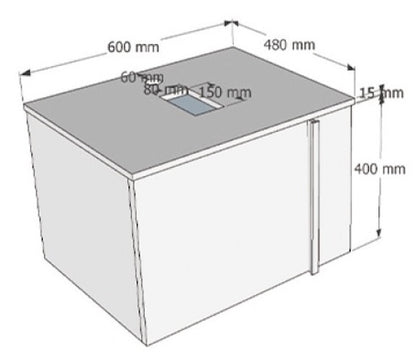 E+NT LD-Y01 60cm Stainless Steel Cabinet with Table Top (Wood Design)