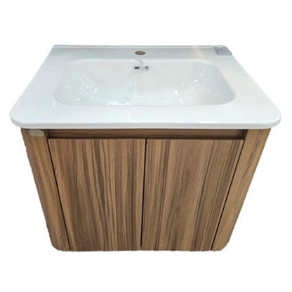 E+NT YAM7-60 60cm PVC Basin Cabinet Walnut