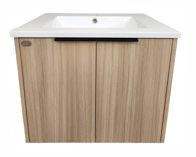 E+NT Y60BC-BO 60cm PVC Basin Cabinet (Beige Oak)