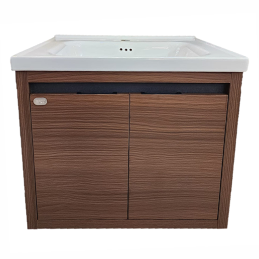 E+NT YB2-60WN 60cm PVC Basin Cabinet (Walnut)