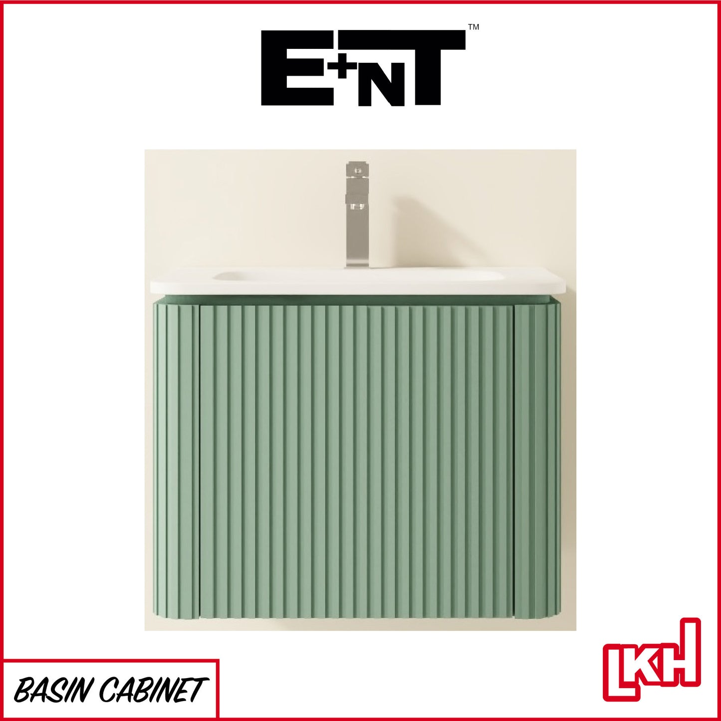 E+NT YJN-60MGN 60cm PVC Basin Cabinet (Mint Green)