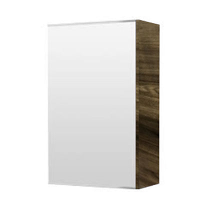 E+NT 1018BW Stainless Steel Mirror Cabinet (Walnut)