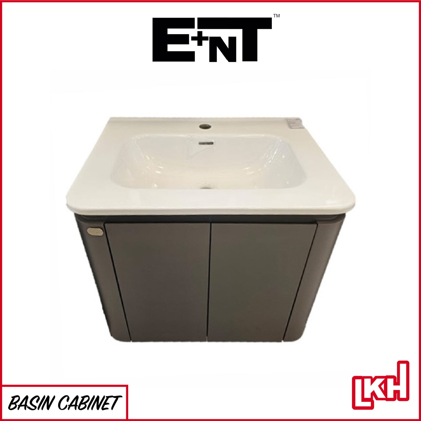 E+NT YAP6-60RG 60cm PVC Basin Cabinet (Rock Grey)