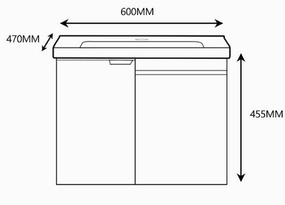 E+NT 1120-60BC Stainless Steel Basin Cabinet