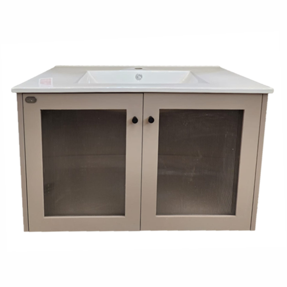 E+NT Y80BC-KHAKI 80cm PVC Basin Cabinet (Khaki)