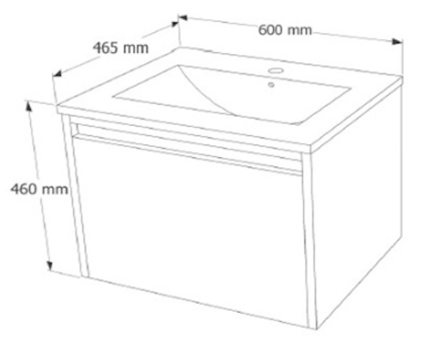 E+NT LD-3889 60cm Stainless Steel Basin Cabinet