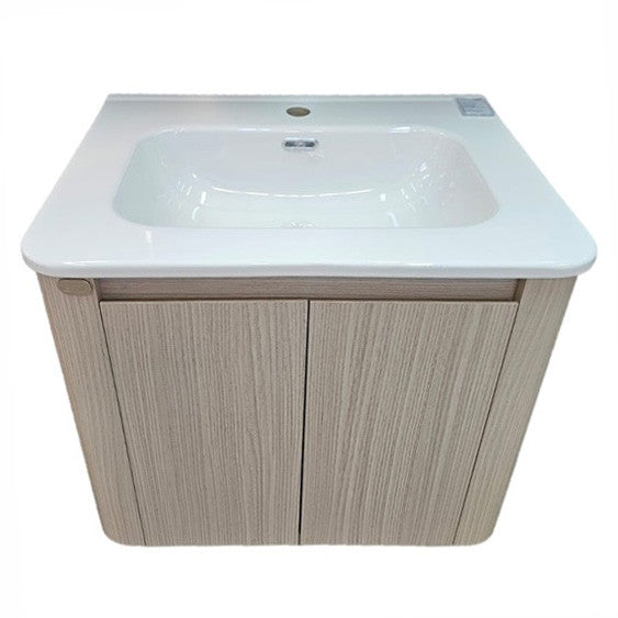 E+NT YAM7-60 60cm PVC Basin Cabinet Linen Grain