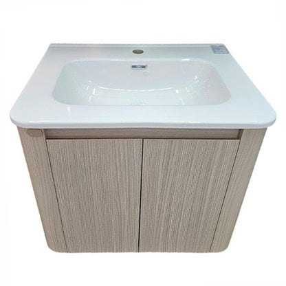 E+NT YAM7-60 60cm PVC Basin Cabinet Linen Grain