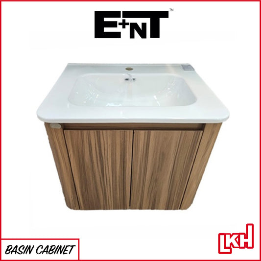 E+NT YAM7-60MW 60cm PVC Basin Cabinet (Walnut)