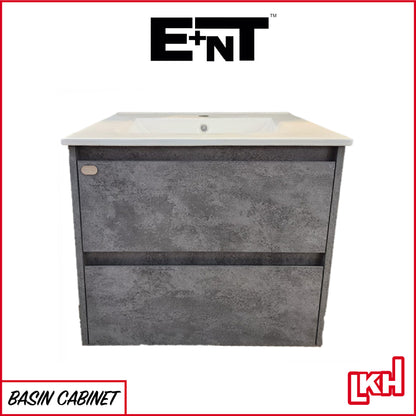 E+NT Y60BC-MG 60cm PVC Basin Cabinet (Marble Grey)